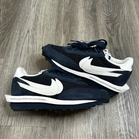 New Sacai x‎ LDV Waffle 'Blackened Blue' Men’s Size 8.5 Sneaker Shoes DH2684-400 - Picture 3 of 10